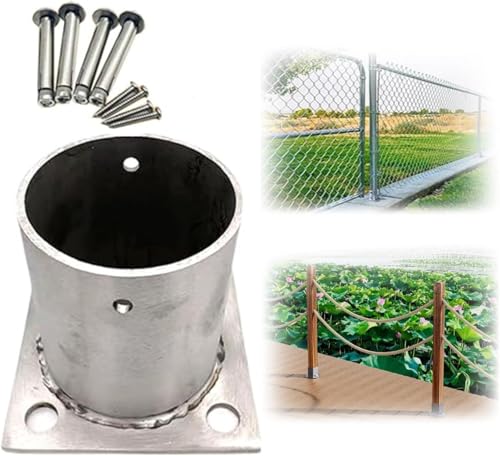 Soporte de acero inoxidable 304 para poste de cubierta de 200 mm de diámetro con herrajes para vallas, cubiertas y buzones, resistente a la intemperie (1 unidad, diámetro - 20 cm)