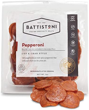 Battistoni Cup & Char Spicy Pepperoni, Case of 12, 5oz Pouches
