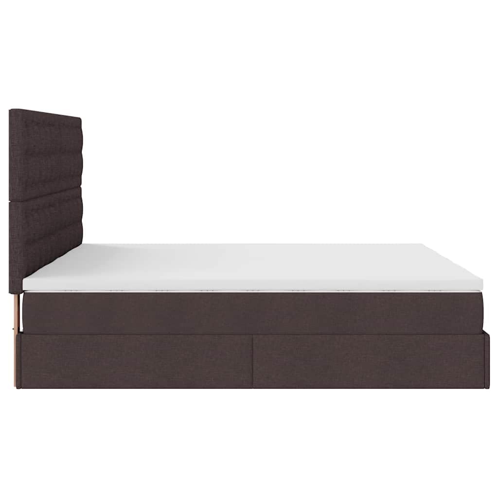 vidaXL Struttura Letto Pouf con Materassi 200x200 cm in Tessuto