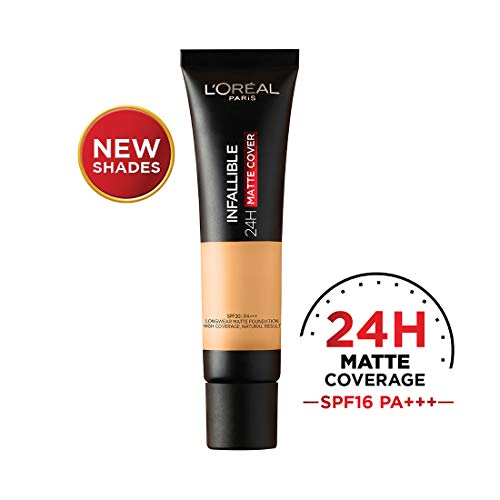 Image of Loreal Paris Infallible 24H Matte Cover Liquid Foundation, 123 Natural Vanilla, 35 ml