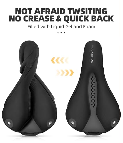 ROCKBROS Rechargeable Gel Bike Seat Cover with Rear Lights - Image 2