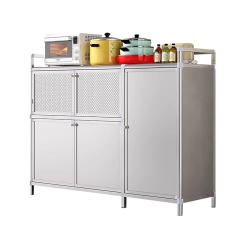 Armoire de rangement aluminium 5 portes étanche et anti-poussière pour cuisine