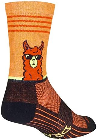 SockGuy Crew 6in No Drama Llama Cycling/Running Socks (No Drama Llama - L/XL) image 2