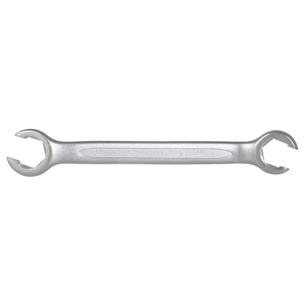 KS Tools 517.9258 Open Double Ring Spanner, Offset, 7/8"x1", Chrome