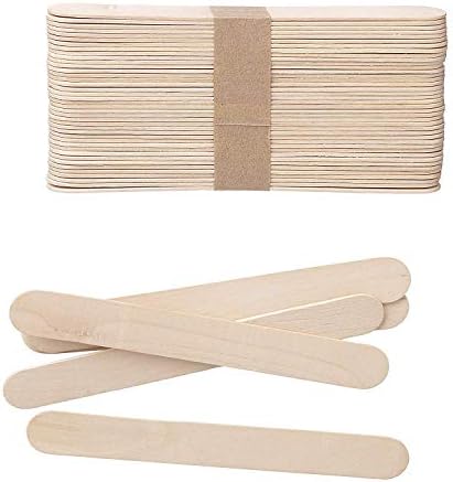 Kids B Crafty 50 Jumbo Lollipop Sticks , Lolly Sticks, Lolly Sticks for Craft, Wooden Popsicle Sticks,Craft Sticks, Wooden Lollipop Sticks, Jumbo Natural Craft 150mm X 18mm -Plant Labels