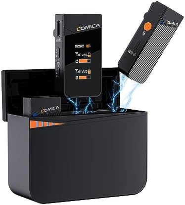 Vimo Q 送信機4台+受信機1台 ワイヤレスピンマイク 200m伝送距離