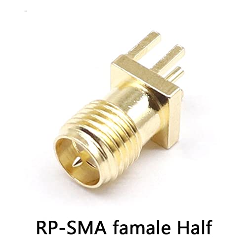 Adaptador RP-SMA macho a hembra para PCB con ángulo recto y paso de 1.6mm 3