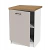 Kitchen Base Cabinet 60 cm with Worktop - Holm Oak Design - Universal Front Opening Ideal for Kitchens - Easy Assembly - Functional Design
