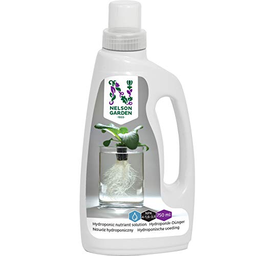 Preisvergleich Produktbild Hydroponische Nährstoffe von Nelson Garden - Universal-Flüssigdünger für Hydrokultur Pflanzen - enthält Makro- und Mikronährstoffe (750ml)