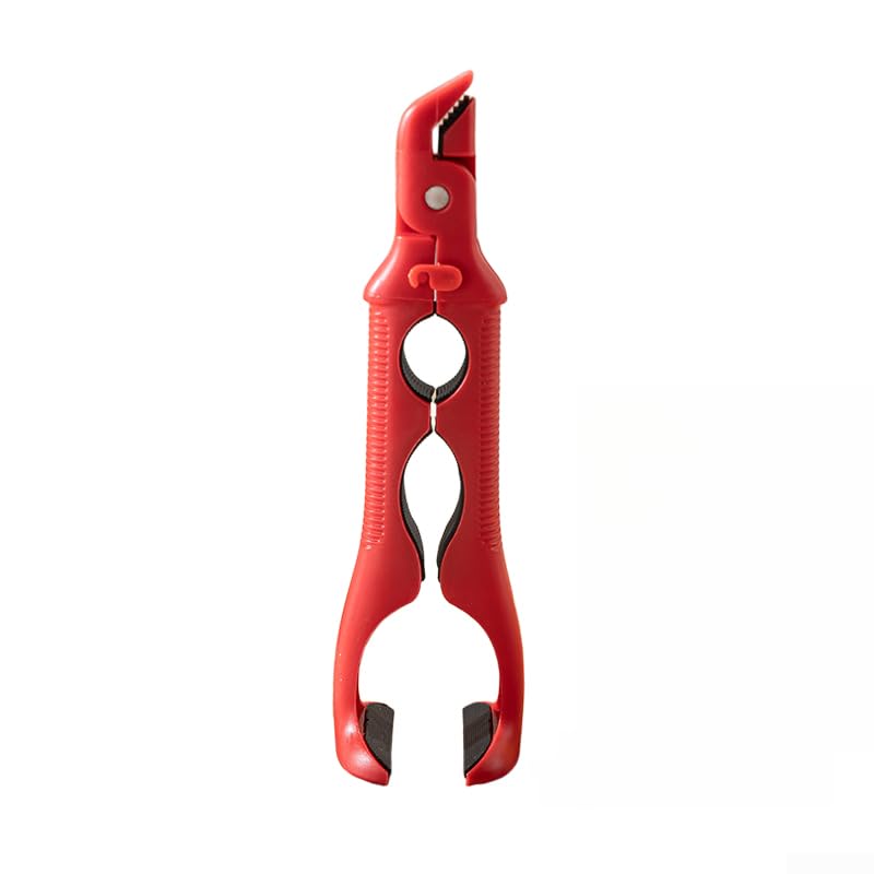 Kompaktes 3-in-1-Silikonutensil mit Doppelkopf-Design für Schüsseln und Teller, Flaschenöffner für Küche und Esszimmer (rot)