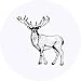 Azeeda 24 x 40mm Runden 'Majestätischer Hirsch' Aufklebern / Stickers (SK00010277)