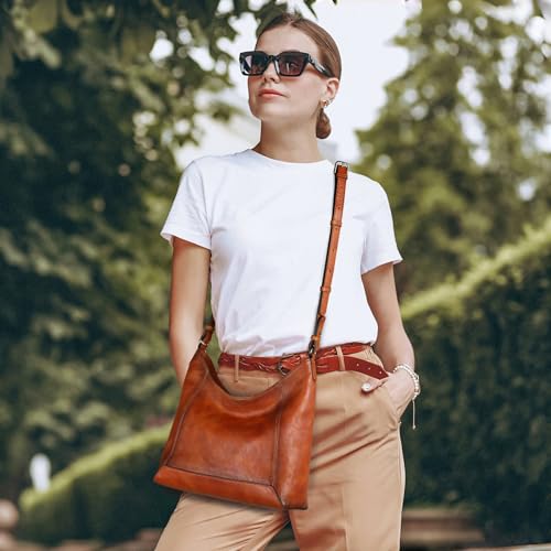 Iswee Shoulder Bag Soft Leather Purses Vintage Women’s Crossbody Handbags Luxury Stylish Crossbody Bag Purse2