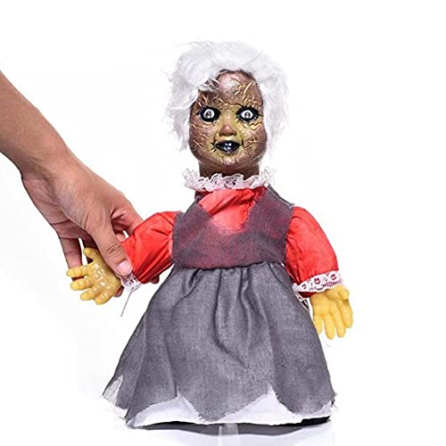 Ochine Halloween Ghost Decoration Scary Haunted House Doll Props Baby Voice Control Creepy Walking Zombie Dolls Light Up Eyes Decor Animated Doll Prop Indoor Outdoor Party Halloween Decorations #TOP3