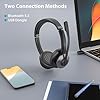 Wireless Headset with Microphone, Bluetooth V5.3 Headset, AI Noise Canceling Mic & USB Dongle, 26H Working Time & Mute Function, Wireless On-Ear Headphones for Computer/Phone/Office/Call Center/Zoom #4