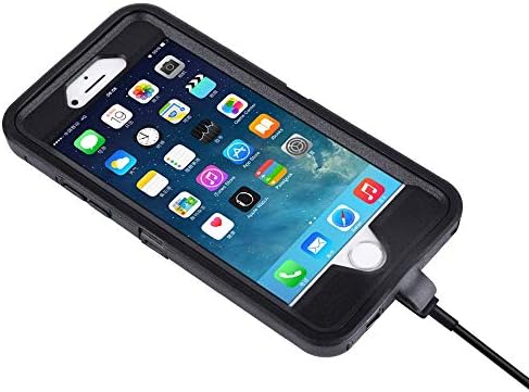 smartelf Case for iPhone 6 Plus/6s Plus Heavy Duty With Built-in Screen Protector Shockproof Dust Drop Proof Protective Cover Hard Shell for Apple iPhone 6+/6s+ 5.5 inch-Black