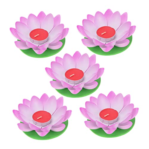Bougie de thé de fleur de lys lumineuse pour décoration de table