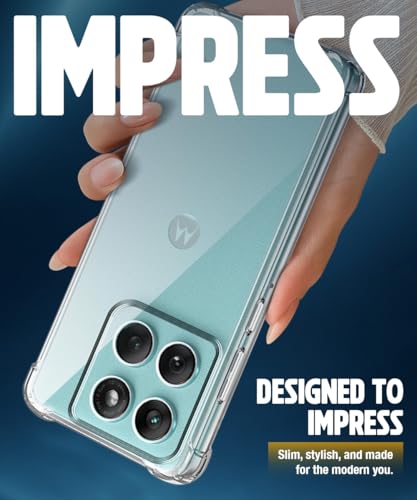 Image of WOW IMAGINE Clear Back Cover Case for Motorola Moto Edge 60 Fusion | Shockproof Soft TPU Case | Cushioned Edges for Ultimate Protection Back Cover Case - Transparent