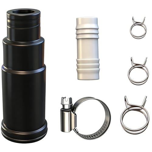 Dishwasher Drain Hose Adapter Compatible with Insinkerator Garbage Disposals, Dishwasher Hose Connector Kit Include 1 Inlet Connector, 1 Hose Clamp and 3 Spring Clamps