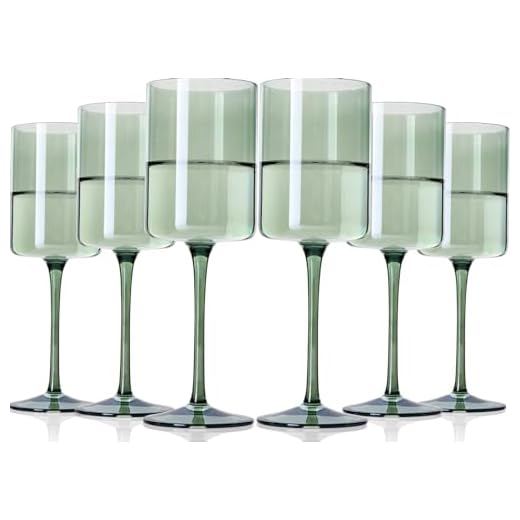 Colorful TrophyToast Green Wine Glasses