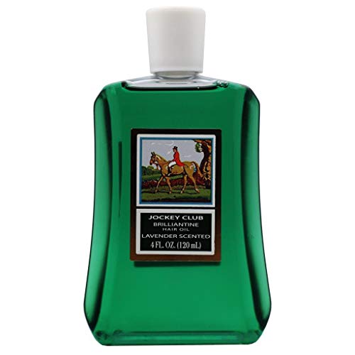 Jockey Club Liquid Brilliantine, Hair Styling Oil for Hair Softening for All Hair Types Lavender Scented Aroma; 4 Fl Oz