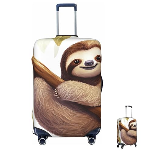 Luggage Cover Washable Elastic Suitcase Covers Sloth Pictures Travel Baggage Cover Fashion Anti-scratch Suitcase Protector Decoraitve Covers Fits 18-32 Inch Luggages Large