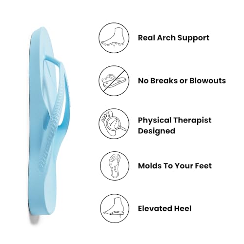 Image of Archies Arch Support Flip Flops for Men & Women - Orthotic Sandals for Plantar Fasciitis Relief - Lightweight, Cushioning, Shock-Absorbing Thong Sandals for Walking, Foot Pain & All-Day Comfort