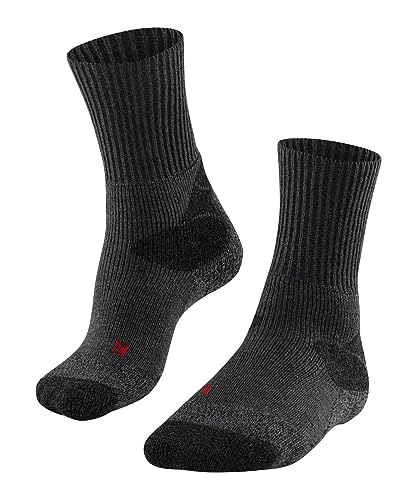 FALKE Herren Wandersocken TKX Expedition M So Wolle Funktionsmaterial antiblasen dick 1 Paar, Grau Asphalt Melange 3180, 42-43