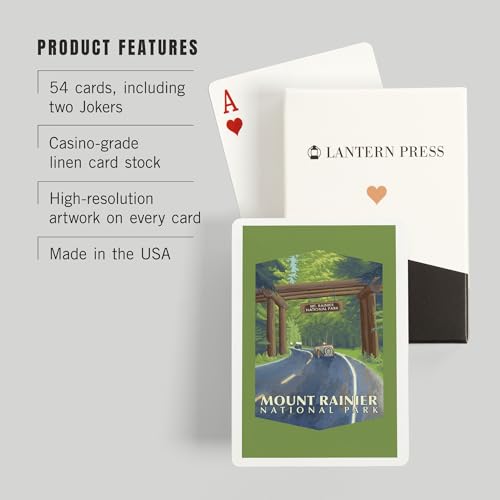 Lantern Press Baraja de Póker Mount Rainier, 52 cartas miniatura 3