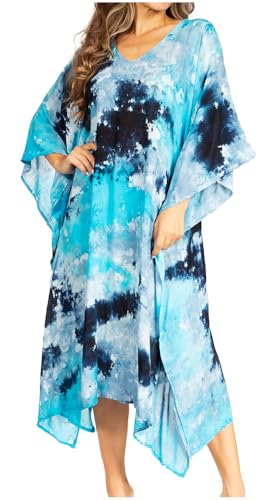 Caftan femme tie dye Sakkas Clementine la robe de plage fluide idéale