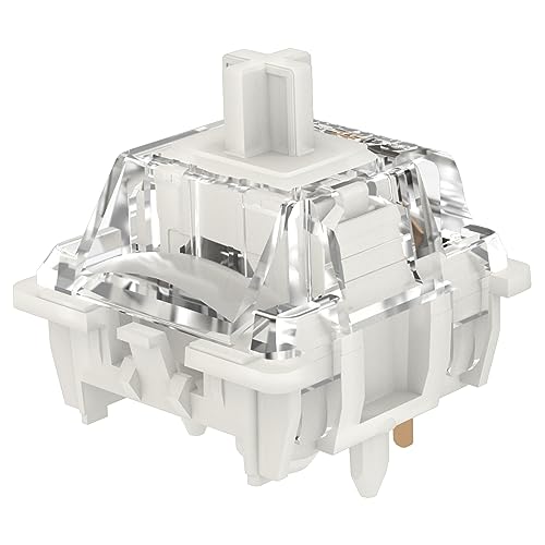 Switches linéaires Gateron G Pro 3.0 Blancs lot de 108 pièces à 5 broches pour clavier MX