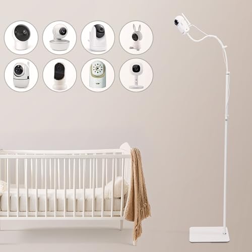 GOOZIE Baby Monitor Floor Stand Holder Compatible with Universal Camera Models Infant Optics DXR-8 Pro, HelloBaby, Eufy, Babysense, Nanit Pro Flex Stand, Vtech and Any Cameras with 1/4 Screw Mount