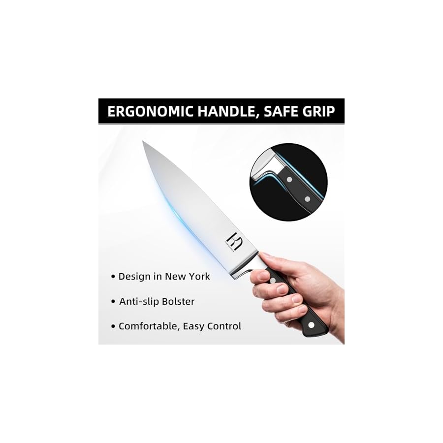 Kitchen-Knife-Block-Set-15-Pcs-Enduring-Razor-Sharp-Japanese-High-Carbon-Stainless-Steel-Knife-Set-with-Block-Premium-Forged-Knife-Set-for-Home-and-Professional-Chefs-Black Knife Set, KnifeSaga 15 Pcs Kitchen Knife Block Set, Enduring Razor-Sharp Japanese High Carbon Stainless Steel Chef Knife Set with Block and Sharpener, Premium Black Knives Set for Kitchen