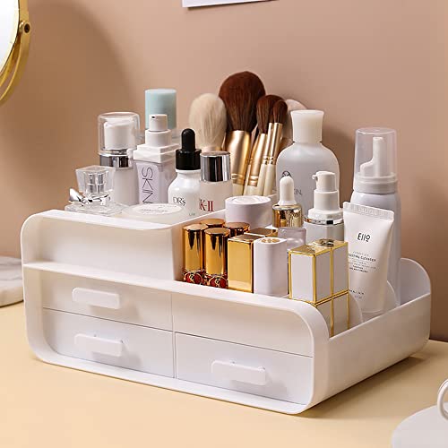 Twutgayw Make Up Organizers And Storage, Large Skin Care Organizer, Makeup Organizer For Vanity, Preppy Cosmetic Holder Organizer, Eyeshadow Makeup Palette Organizer For Vanity Bedroom Cabinet White #TOP4