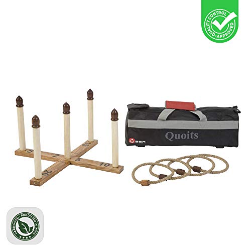 Jeu de lancer XXL en bois de 51 cm Ubergames avec sac de transport de luxe
