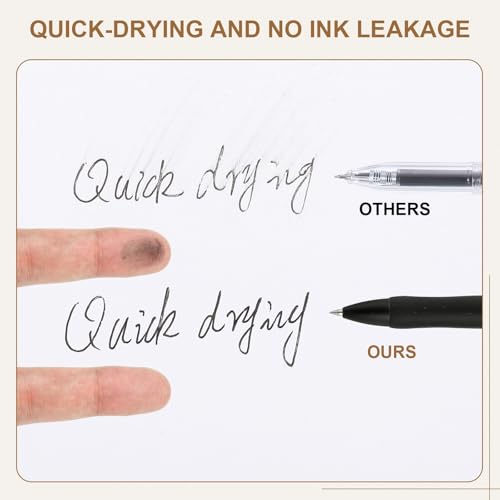 Bolígrafos PATIKIL 0.5mm Gel, pack 12 tinta negra miniatura 3