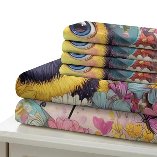 Housse de couette ours mignon 200x200 cm avec sa parure de lit 3D double