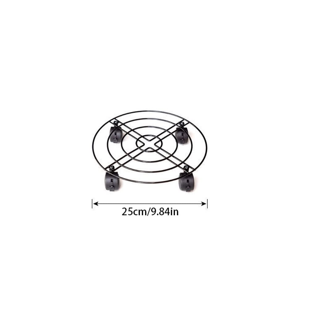 wózek na rośliny, Pojemnik na rośliny Heavy Metal stojak sadzarkę podstawa rolkowa(White,25cm)