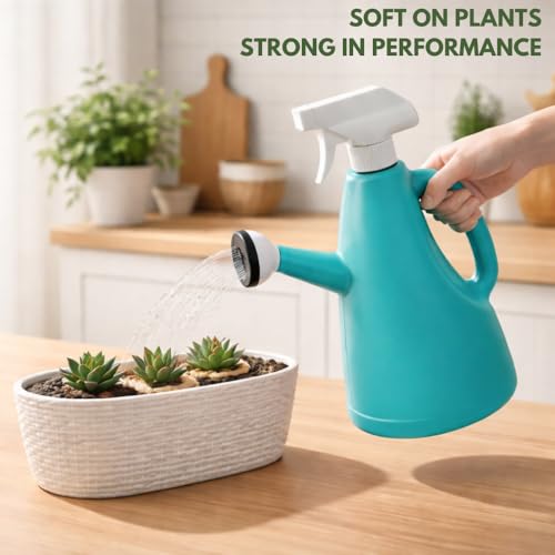 Image of Urban Upvan Watering and Spray Dual-Use Watering Can 1L | Garden Watering Sprayer Bottle with Adjustable Nozzle | Indoor Outdoor Plant Watering Tool for Home, Balcony & Garden (Aqua)