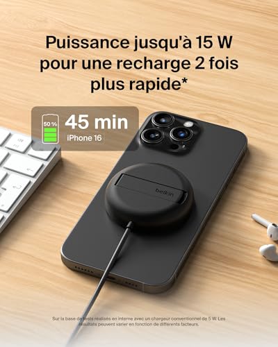 Belkin BoostCharge Pro Socle de recharge aimanté Qi2 avec Chargeur Secteur - vue 8