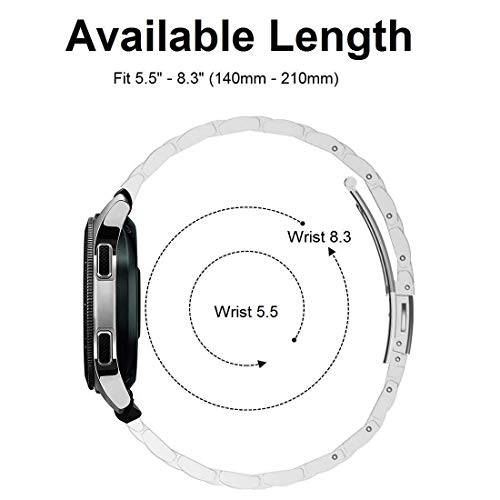 Iiteeology Compatible For Samsung Galaxy Watch Bands 46Mm, Galaxy Watch 3 Bands 45Mm, Stainless Steel Band For Samsung Galaxy Watch Sm-800 Smart Watch - Silver/Black #TOP3