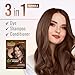 Herbishh Chestnut Brown Shampoo for Gray Hair, Hair Dye Shampoo 3 in 1, 100% Grey Coverage, Instant Permanent Shampoo for Men & Women, Long-lasting & Travel-friendly, Ammonia-free, 30 ml (Pack of 2)