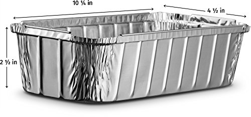 [20 Pack - 3lb Loaf Size ] Propack Disposable Aluminum Foil Meal Prep Cookware Loaf Pans 10.5"x5"x2.5", Oven, Toaster, Grill, Cooking, Roasting, Broiling, Baking, Event, Take Out, Restaurant - Thumbnail 7