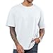 Men's Fashion Oversized Tshirts Workout Short Sleeve T-Shirt Dry Fit Lightweight Crewneck Tee Tops White