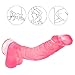 Produktbild Weibliche Utensilien 9,05 Inch Naturgetreue Texture D'i-DLO dick und groß Dillo, flexible Massage Glückliche Frauen-Spielzeug for Frauen und Paare mit Saugschale Realistische Weich-Dîld Massage mit s
