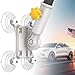 No-Drill Car Flag Pole Holder - Adjustable Angle & Multi-Suction Flag Mount for RV, Truck, Trailer, Camper (White)
