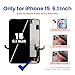 Genverdix for iPhone 15 Screen Replacement, 6.1 inch 3D Touch LCD Display Full HD Repair kit, Digitizer Assembly with Tools Set, Tempered Glass, Waterproof Frame Adhesive