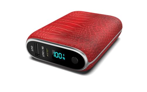HALO Leather Wrapped Power Bank - RED