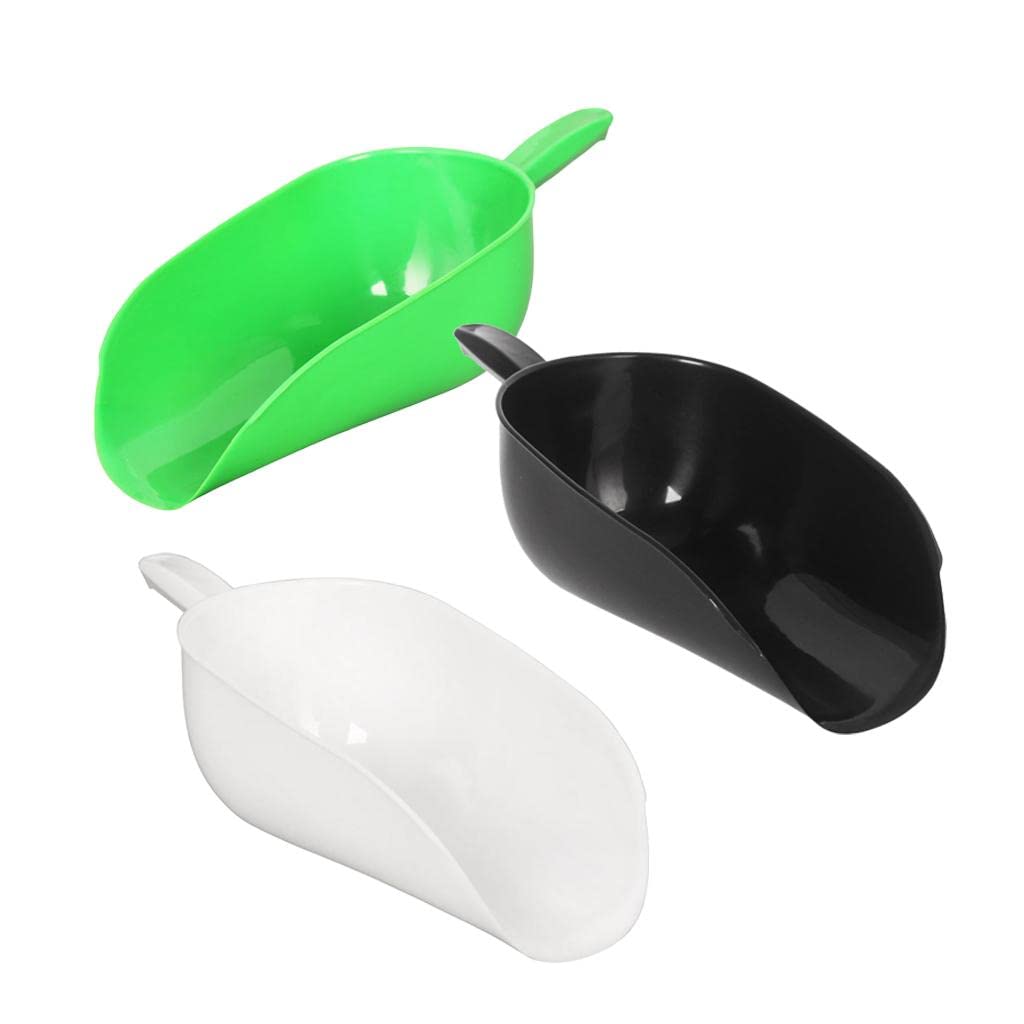 5 zestawów plastikowych karmy do karmy dla zwierząt domowych, zielona mąka, jak opisano