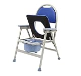 YIHANSS Toilettenstuhl, Nachtkommode, tragbare Toiletten für Erwachsene, Toilettenstuhl für Toilette mit bequemer Rückenlehne und Kissen – klappbarer Toilettensitz für Erwachsene, Handica