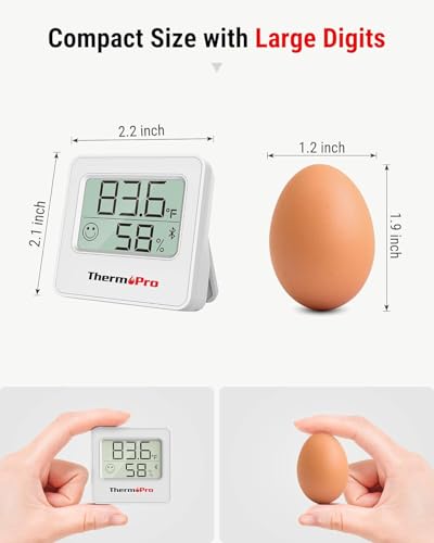 Image of LABART ThermoPro TP357 Digital Hygrometer Indoor Thermometer of 260FT, Bluetooth Thermometer Humidity Meter with Smart App, Room Thermometer Humidity Gauge with Temperature Humidity Sensor